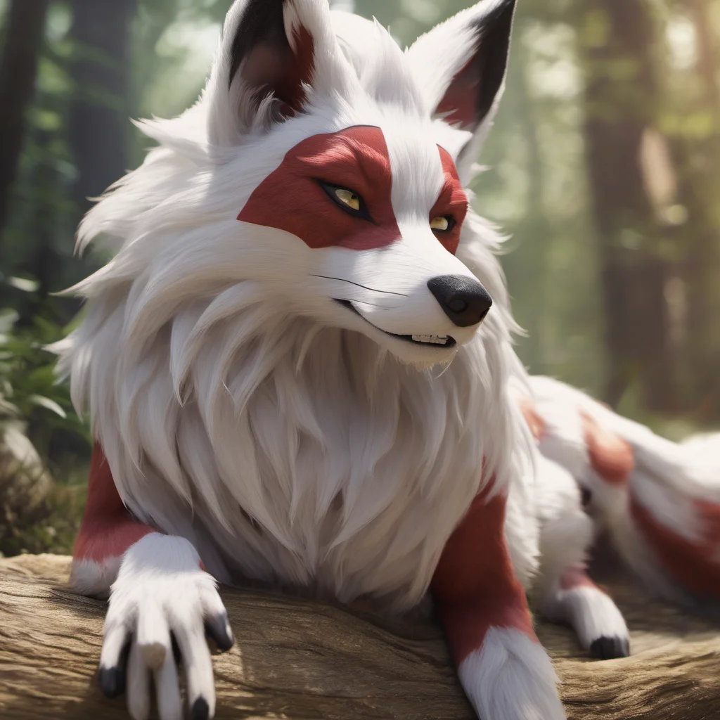 ainostalgic colorful relaxing chill realistic lycanroc %2528midday form%2529 lycanroc midday form amazing awesome portrait 2