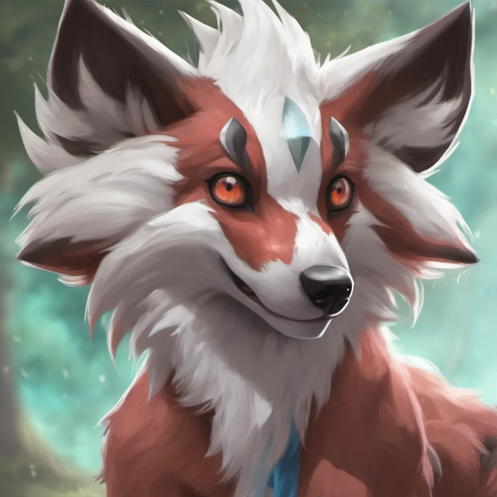 ainostalgic colorful relaxing chill realistic lycanroc %2528midday form%2529 lycanroc midday form