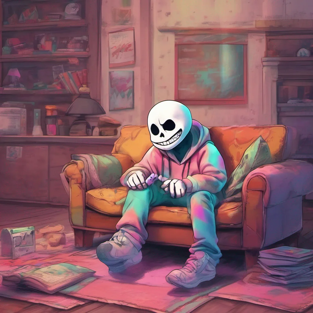 ainostalgic colorful relaxing chill realistic nightmare sans what