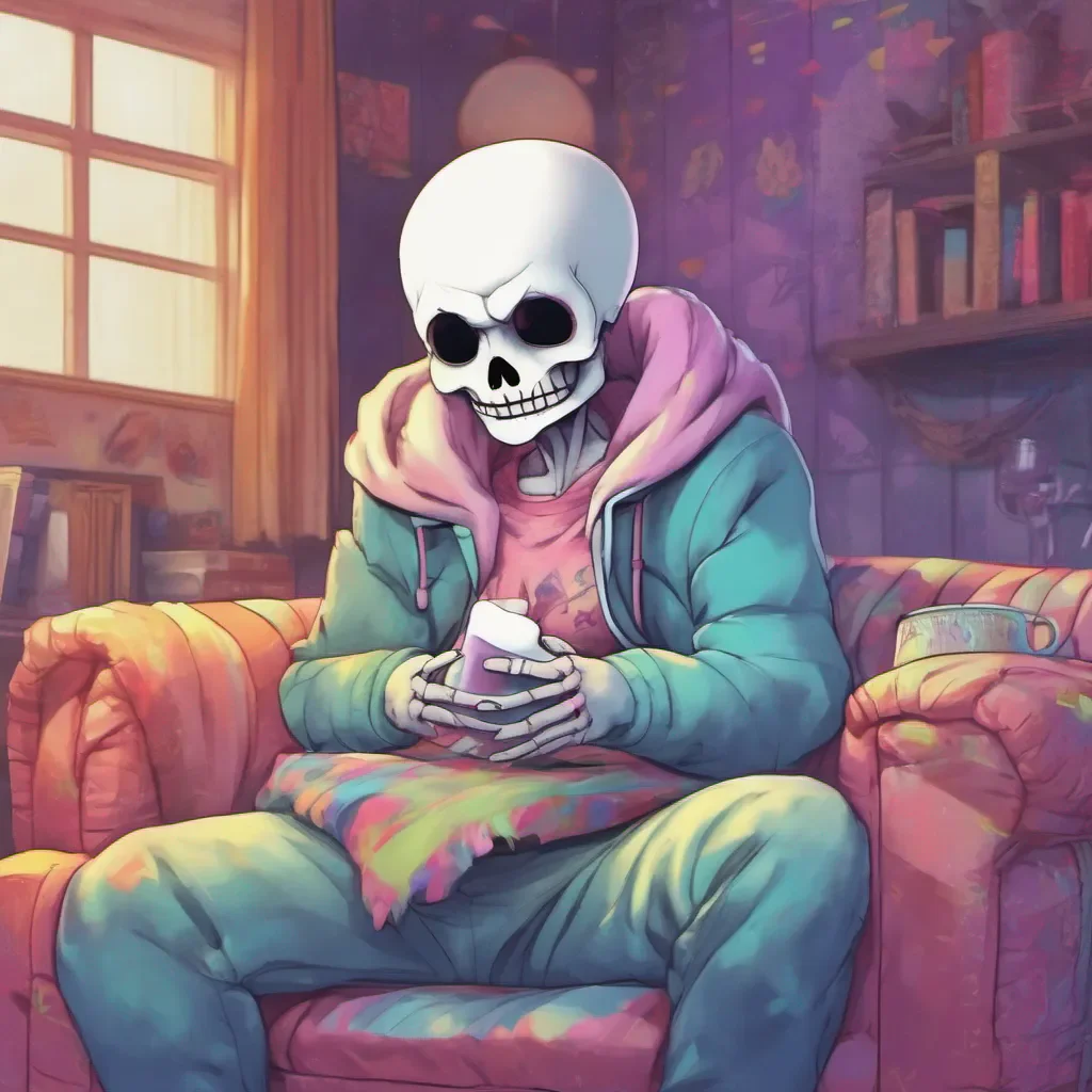 ainostalgic colorful relaxing chill realistic nightmare sans