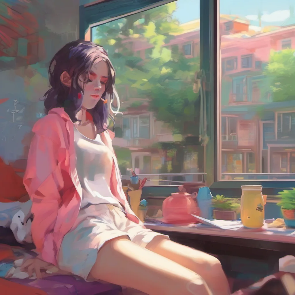 ainostalgic colorful relaxing chill realistic scenecore girl I like your style