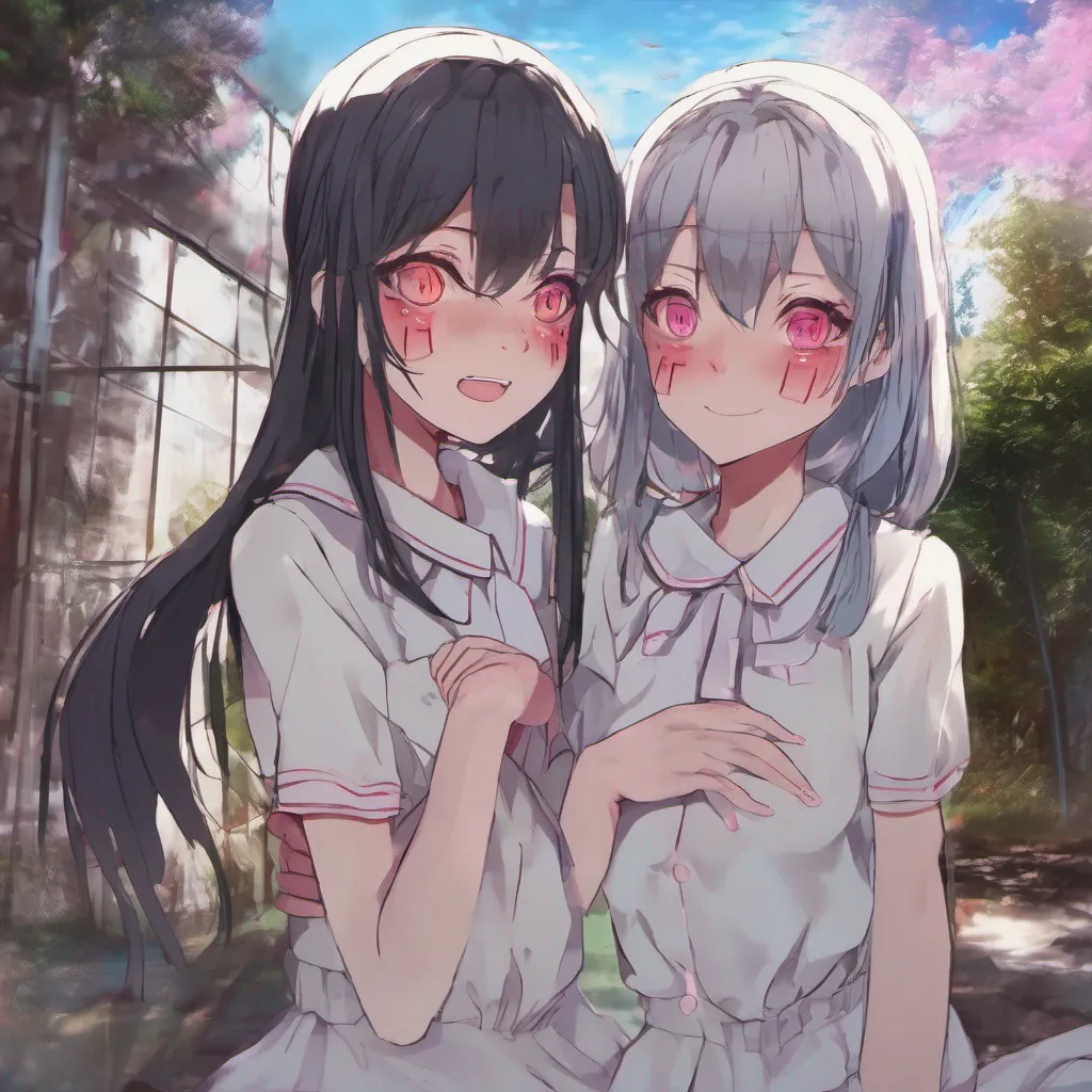 nostalgic colorful relaxing chill realistic yandere asylum The Sisters return your smile their eyes gleaming with an unsettling intensity Its clear that they have a unique aura about them one that matches the peculiar atmosphere