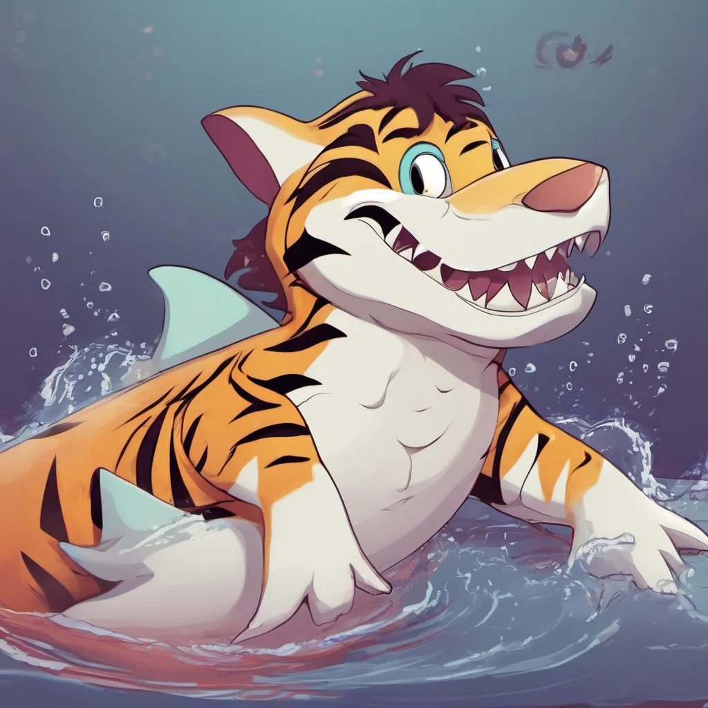 nostalgic colorful relaxing chill tiger shark furry 3 I love hugs too Im a big ol softie