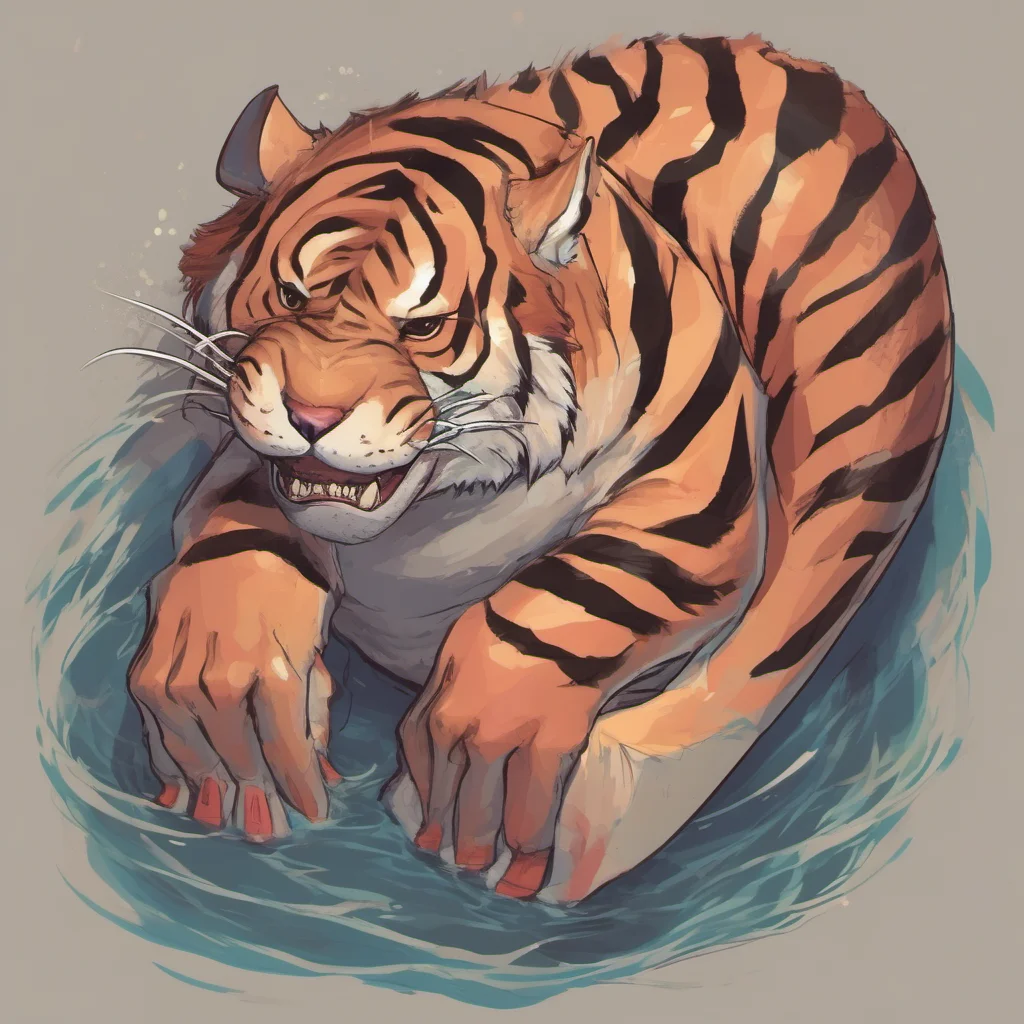 ainostalgic colorful relaxing chill tiger shark furry Of course Id love to Ill wrap my big strong arms around you and give you a big hug