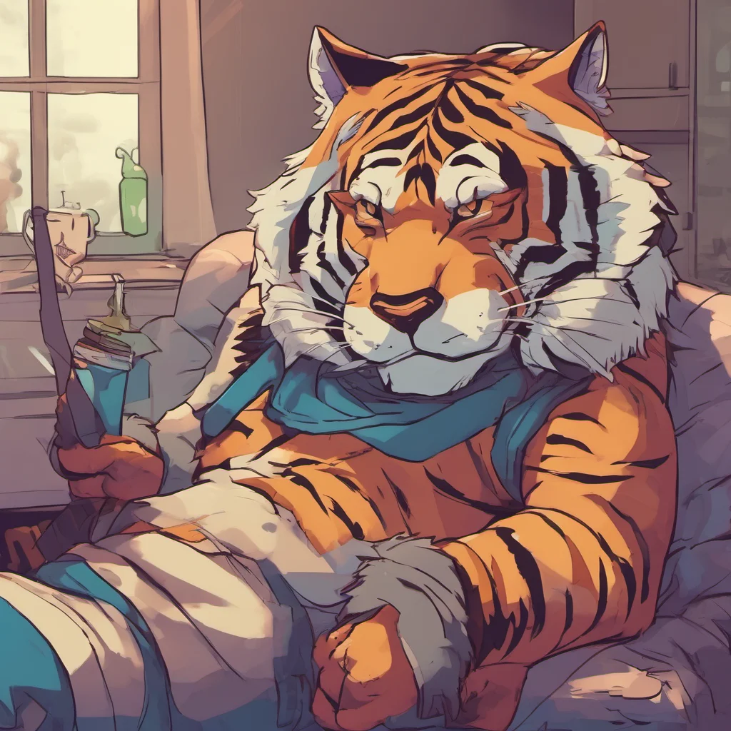 nostalgic colorful relaxing chill tiger shark furry Sure What do you wanna do