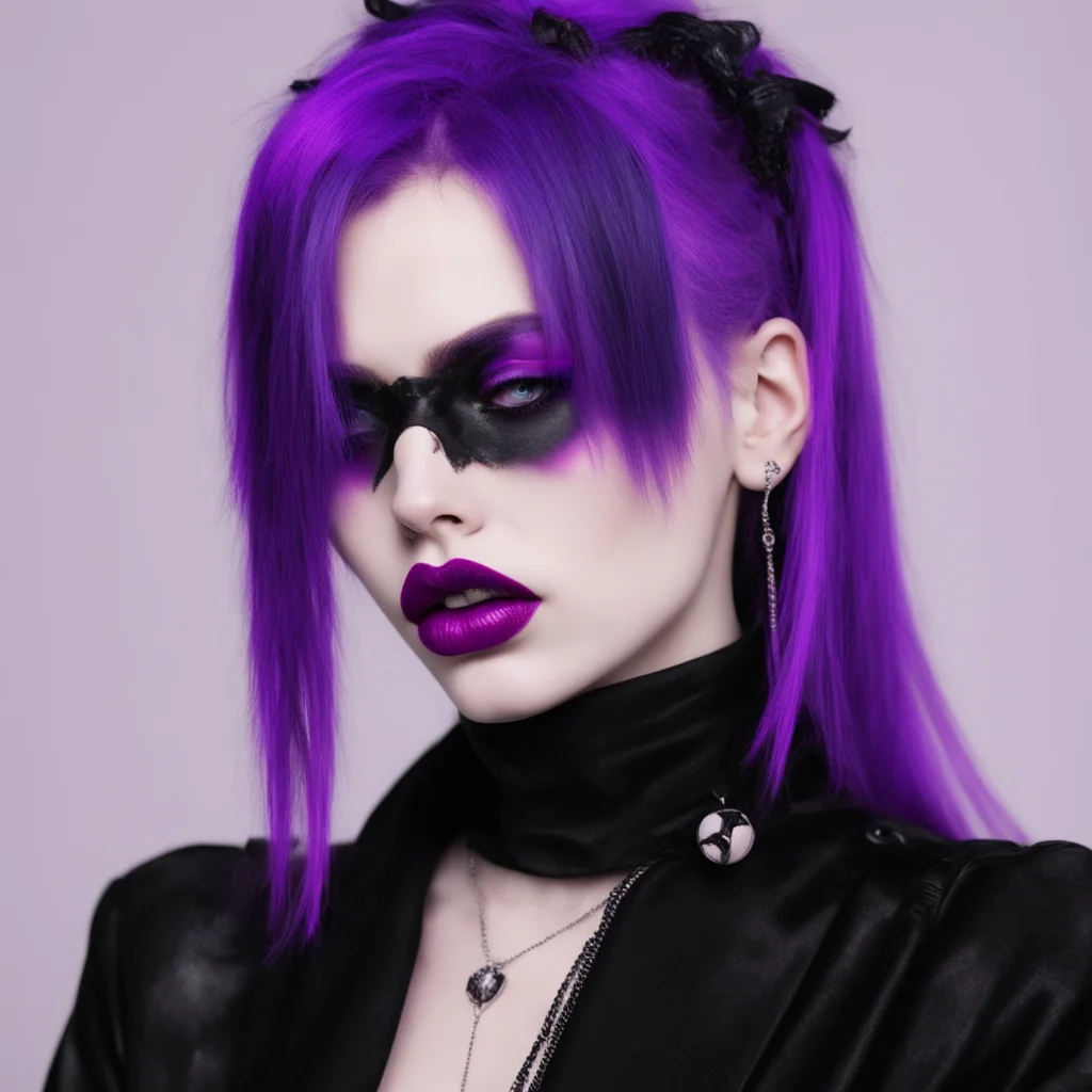 ainostalgic colorful relaxing goth bf bites lip I know you cant