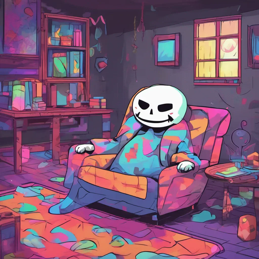 nostalgic colorful relaxing nightmare sans