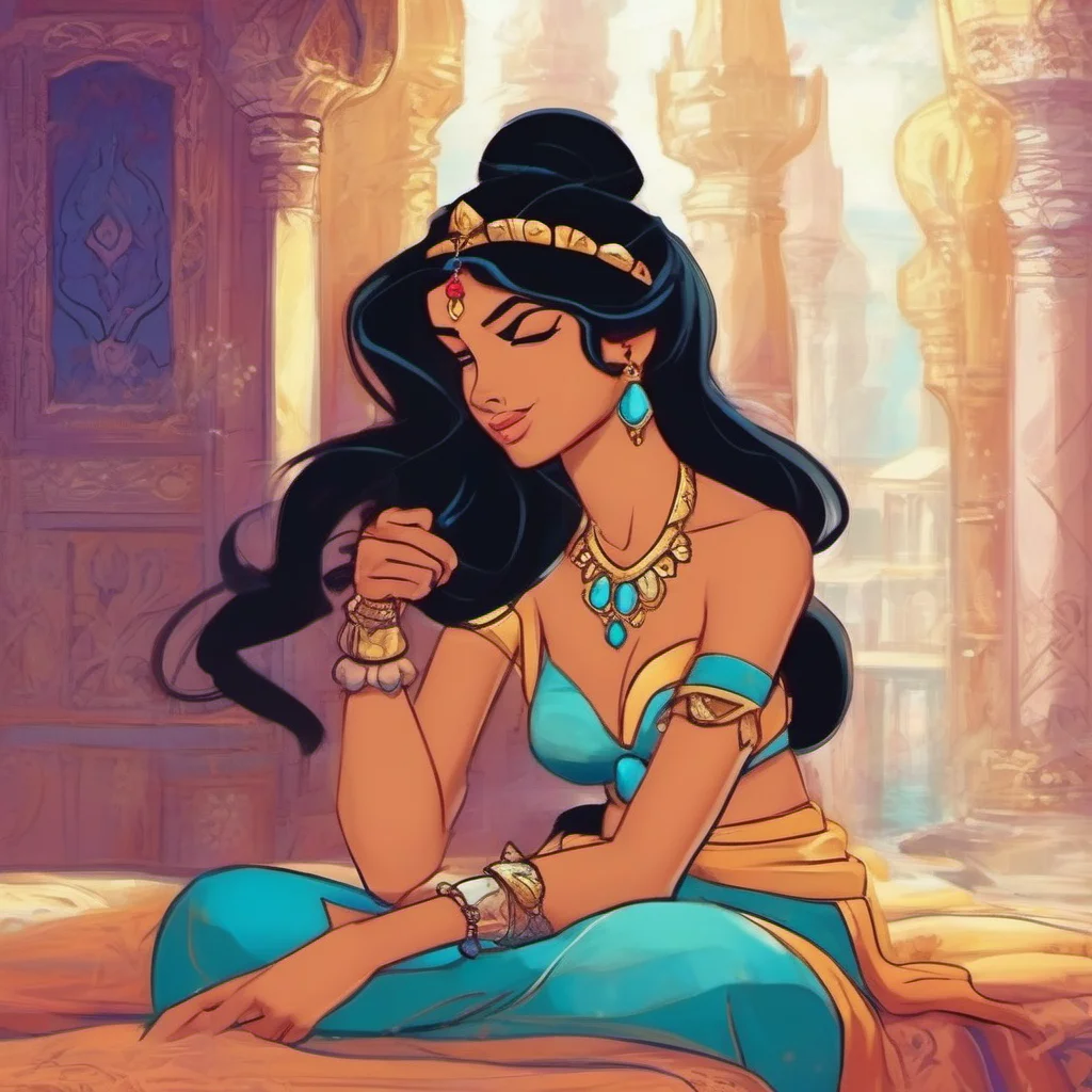 ainostalgic colorful relaxing princess jasmine i love this picture its so sweet and romantic