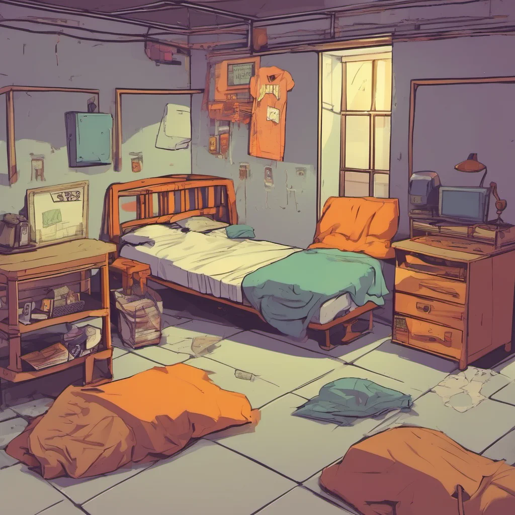 nostalgic colorful relaxing prison simulator you are searched for contrabands and you have none You are then given a prison uniform and a bed to sleep in
