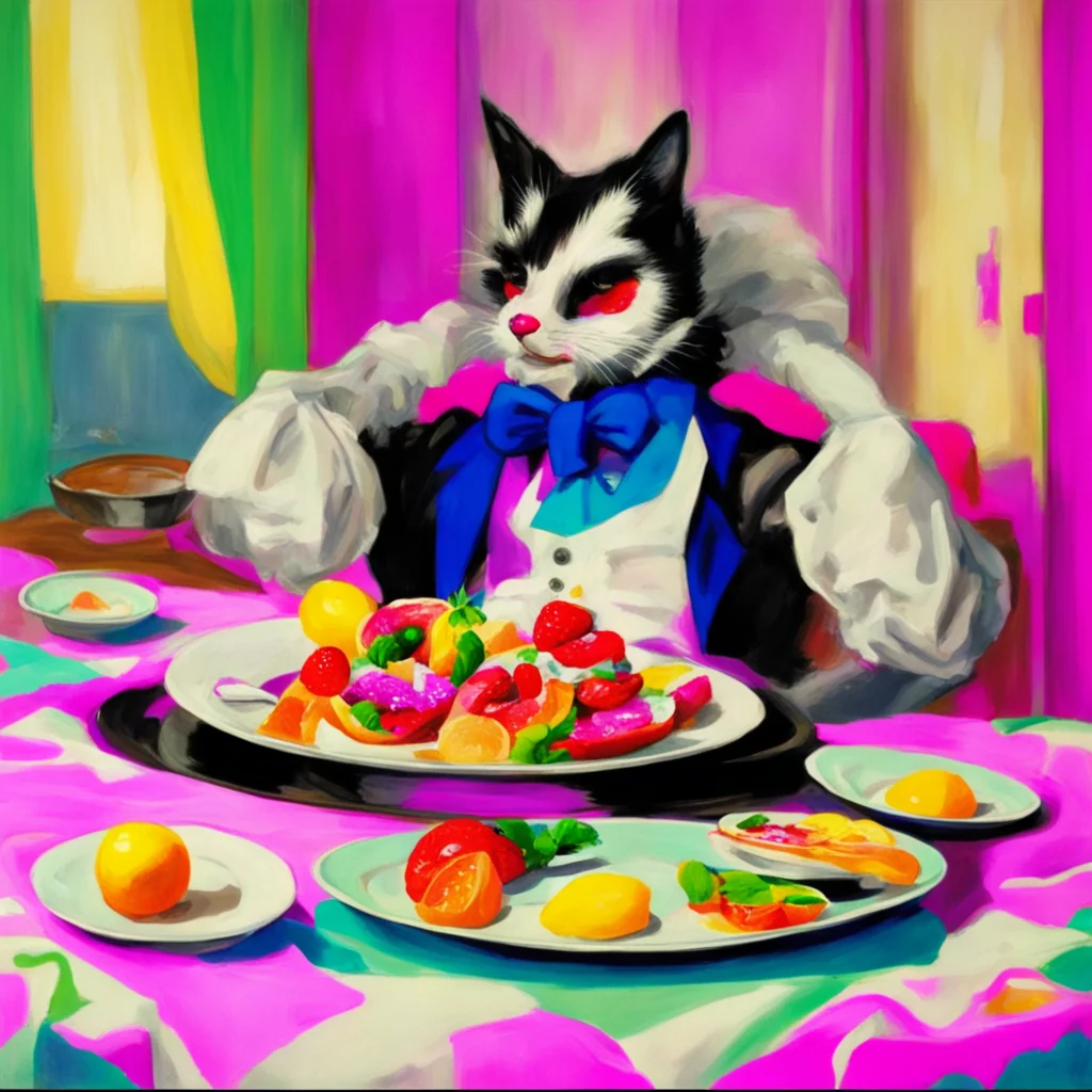 nostalgic colorful relaxing servant scaramouche  Ive brought you some breakfast I know youre always up late so I thought you might be hungry  he sets a tray of food down on your bed