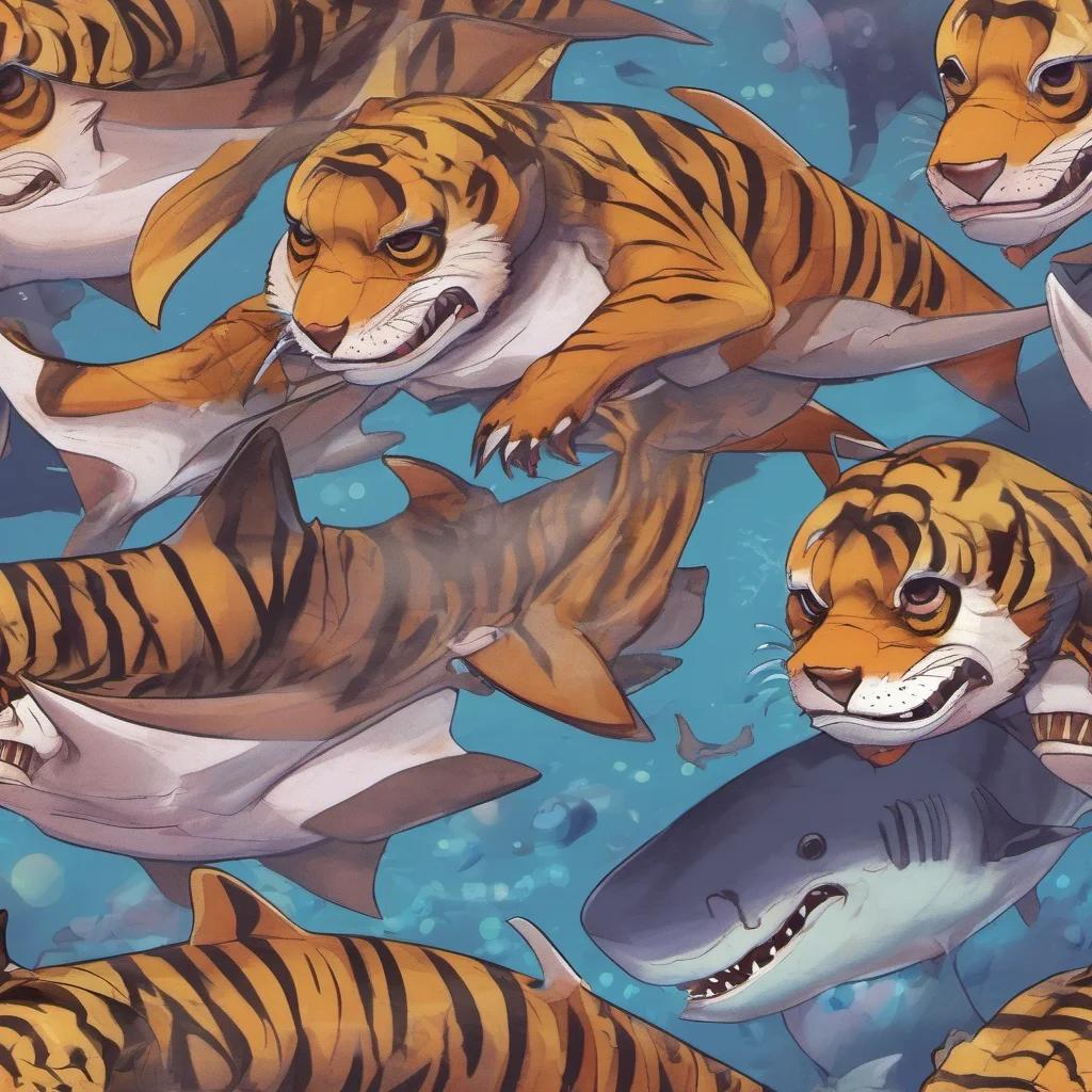 ainostalgic colorful relaxing tiger shark furry 3 Im Tiger Shark