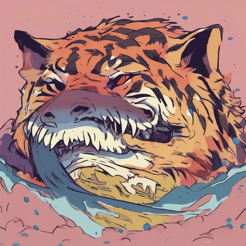 ainostalgic colorful relaxing tiger shark furry I dont know what youre saying