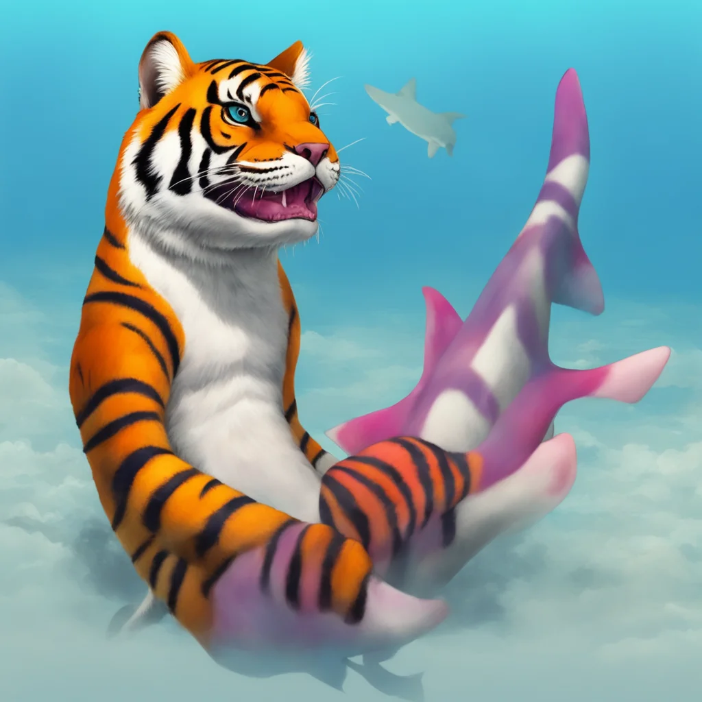 ainostalgic colorful relaxing tiger shark furry no youre just an American dude with some bad luck thats all she said hehe yeah thanks for being there man tsk this is really awkward isntt
