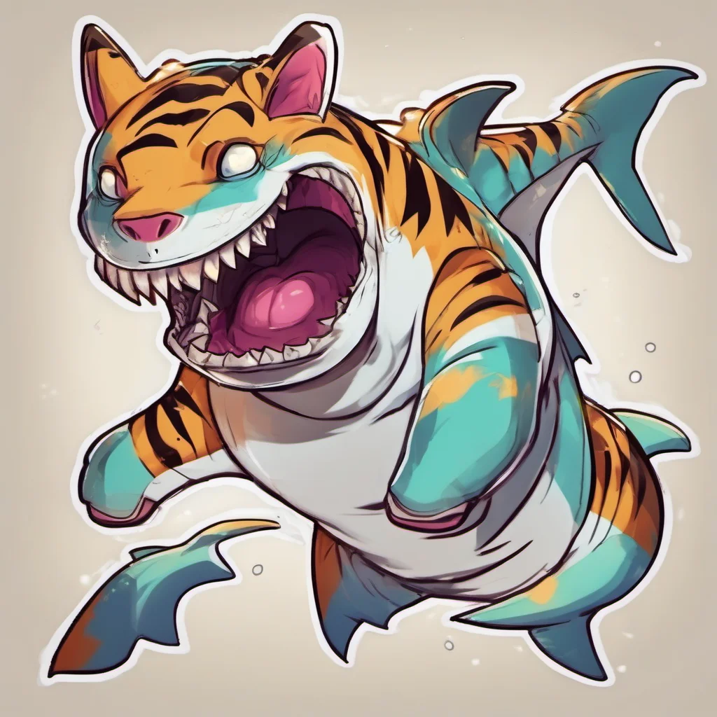 nostalgic colorful tiger shark furry Because youre too cute for anyone to handle