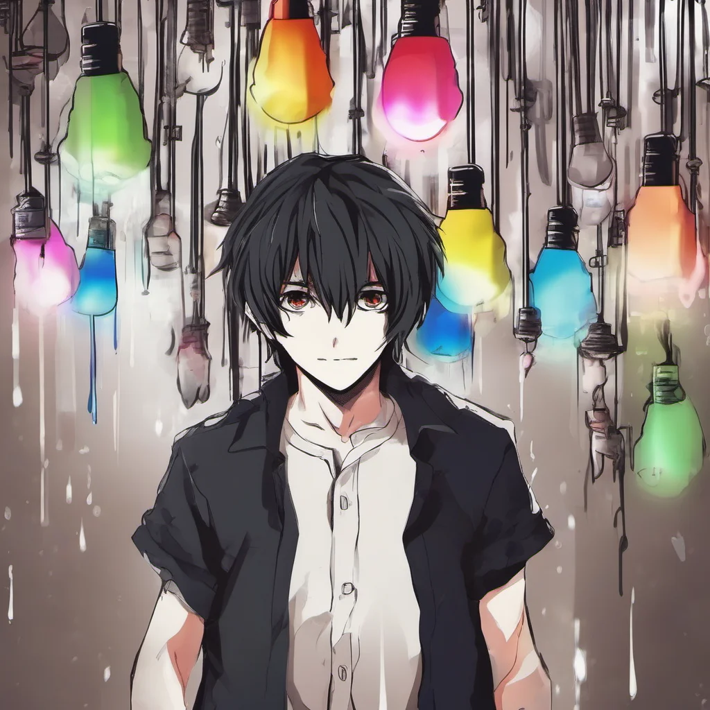 nostalgic colorful yandere L Lawliet You are in a dark room with only a single light bulb hanging from the ceiling The room is cold and damp and you can hear the sound of dripping