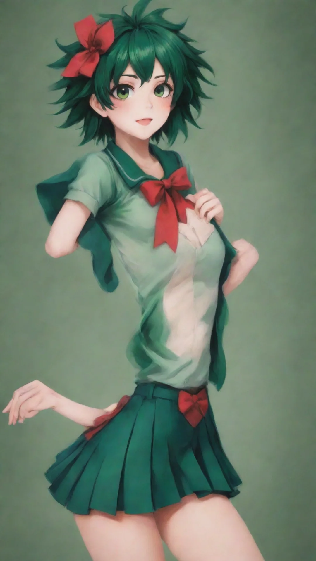 ainostalgic colorful yandere female deku of course my dear deku i know just the thing to cheer you up how about we have a little role play session we can imagine ourselves in a world
