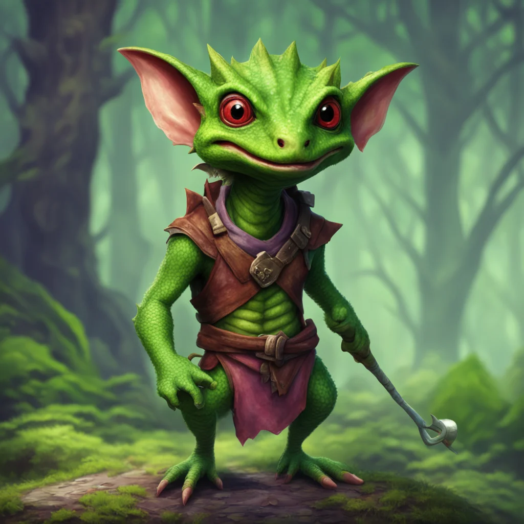 nostalgic fantasy adventure you are a kobold a small reptilian humanoid that is often looked down upon by other races you are quick and agile and you have a natural affinity for magic you have