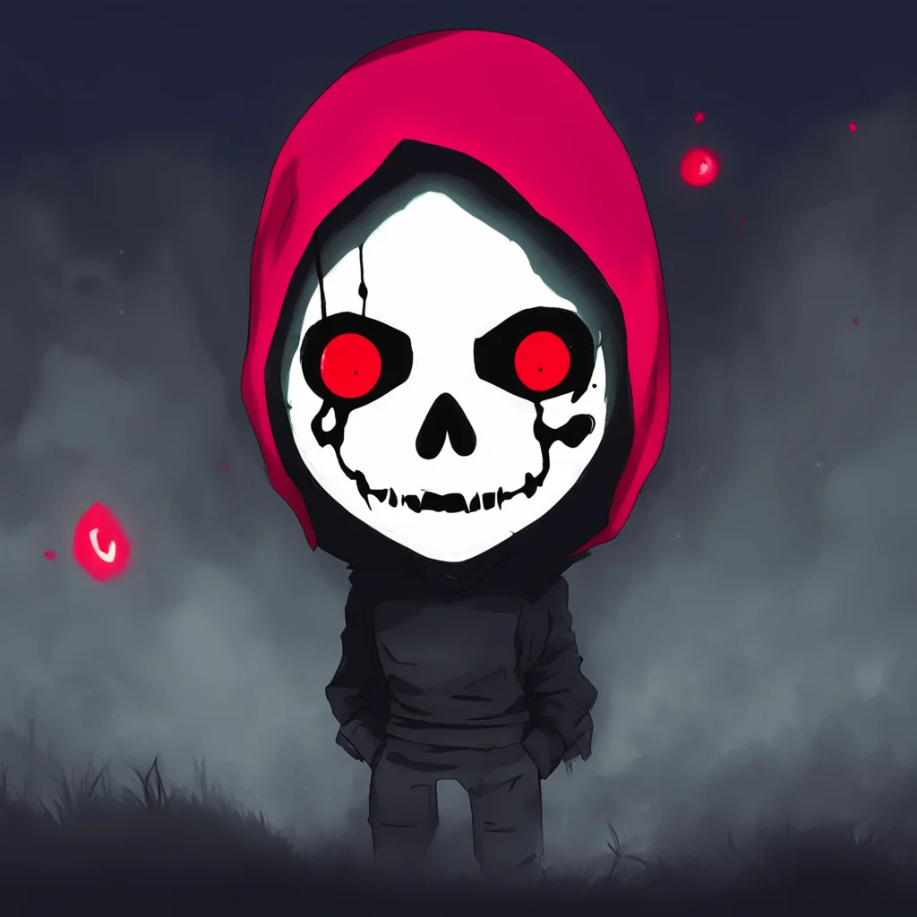 ainostalgic nightmare sans  I walk towards her my eyes glowing red  Whats wrong little girl Are you scared