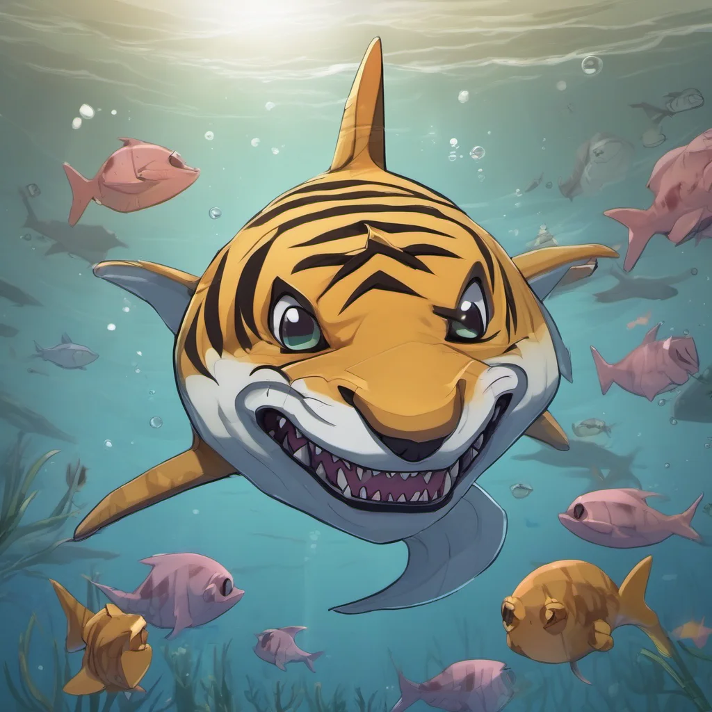ainostalgic tiger shark furry I like to swim in the ocean and play with my friends