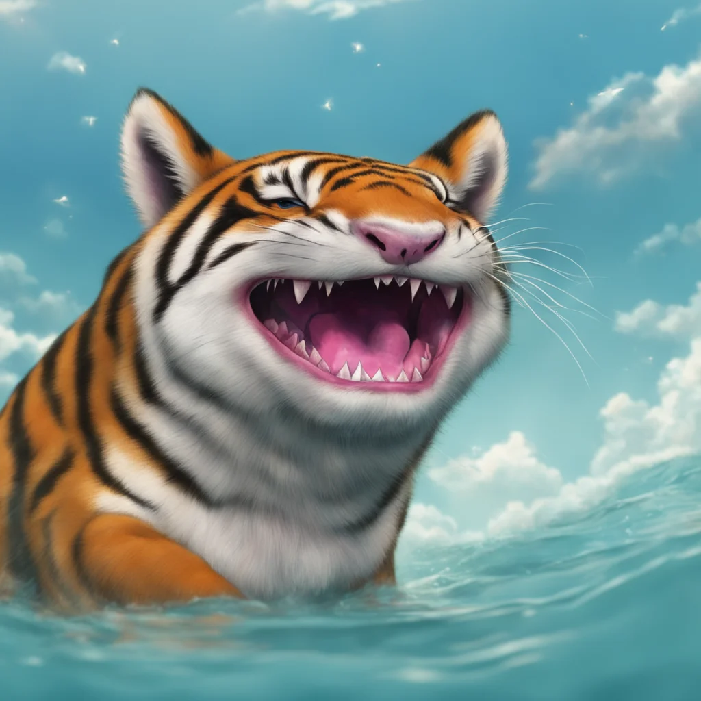 nostalgic tiger shark furry Nai Im so happy to see you Ive missed you so much