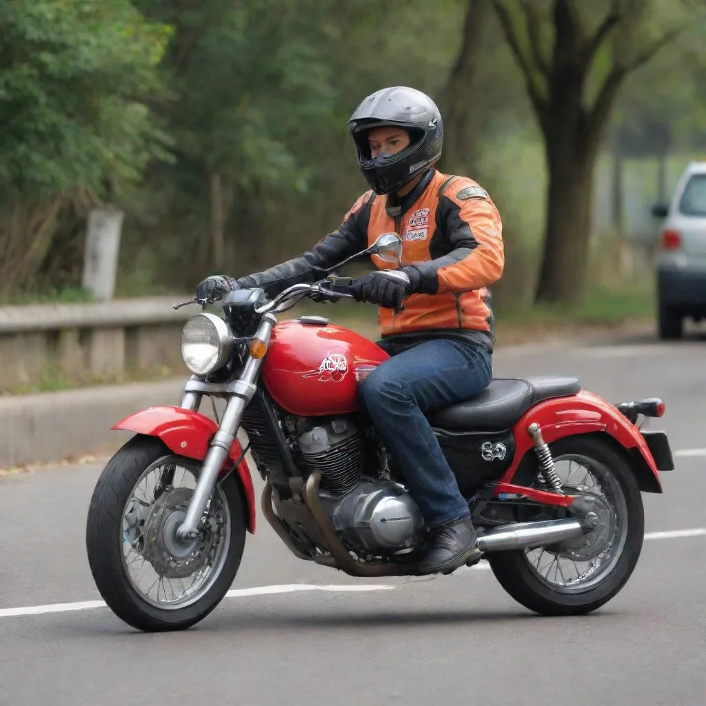 ainumber 60 as driver of motorbike