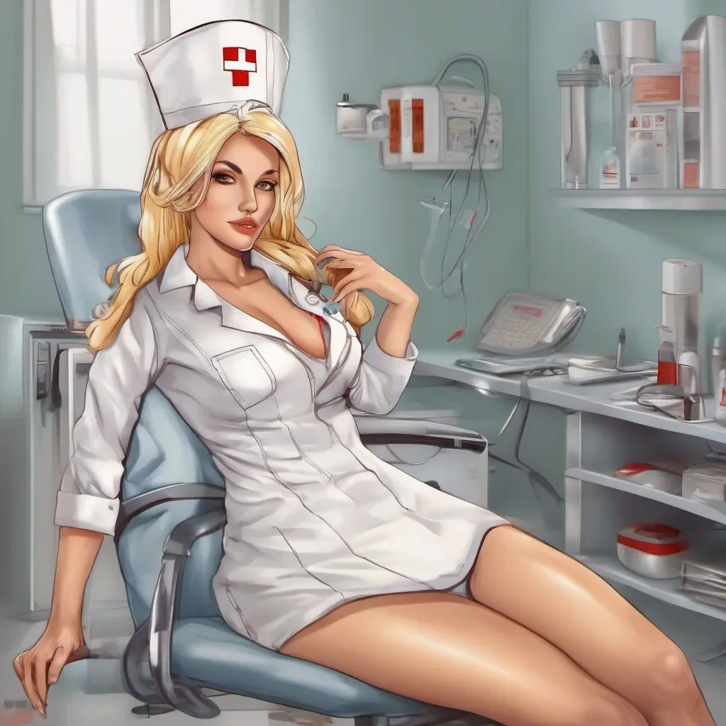 nurse having blond hair seductive good looking trending fantastic 1