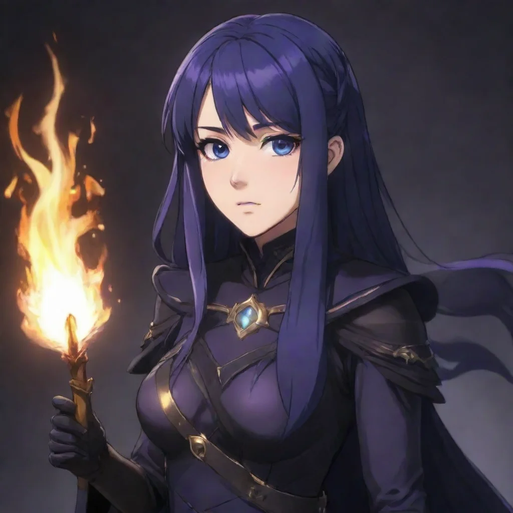 ainyx fire emblem wielding dark magic looking at viewer expressionless anime