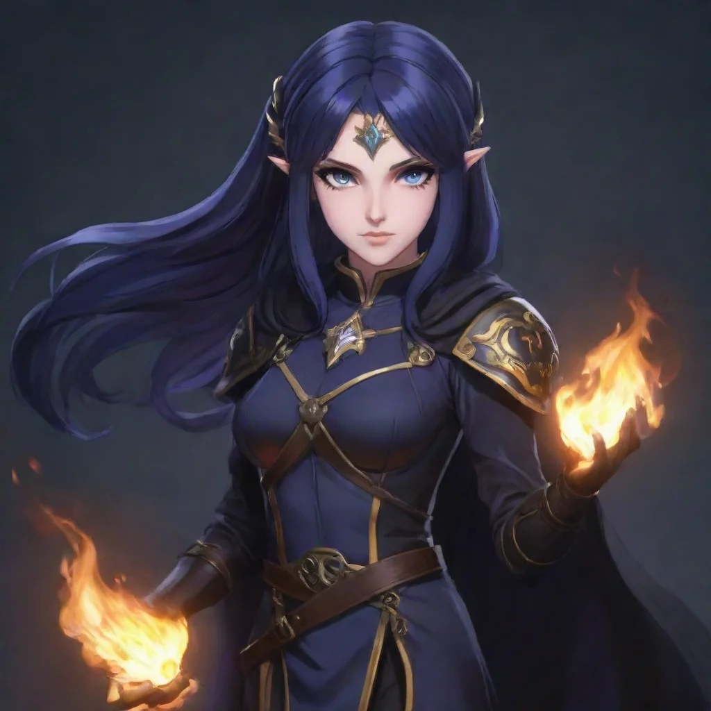 nyx fire emblem wielding dark magic looking at viewer expressionless