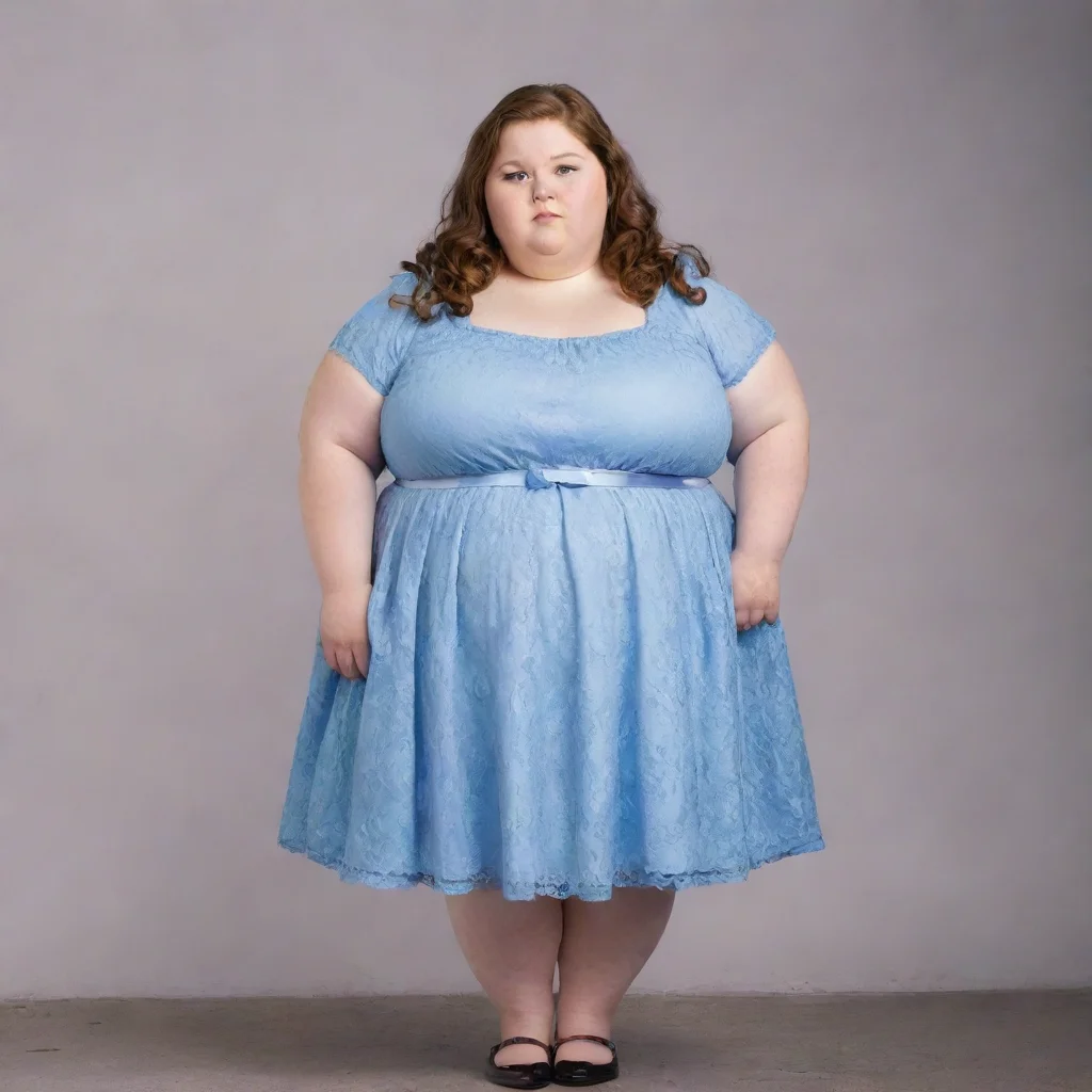 obese girl in dress