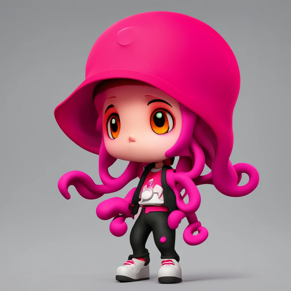 octoling wearing a red bucket hat