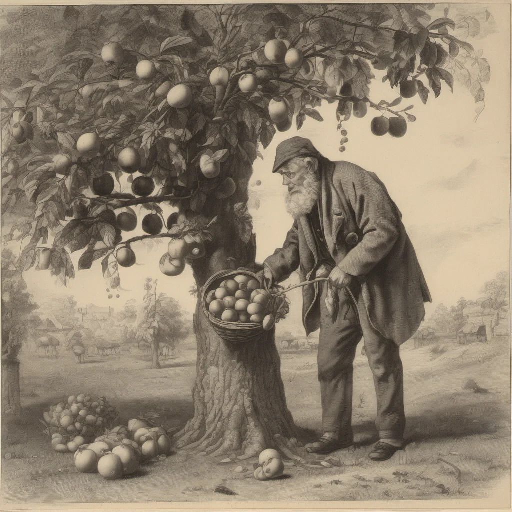 aiold man stealing fruit from a tree good looking trending fantastic 1