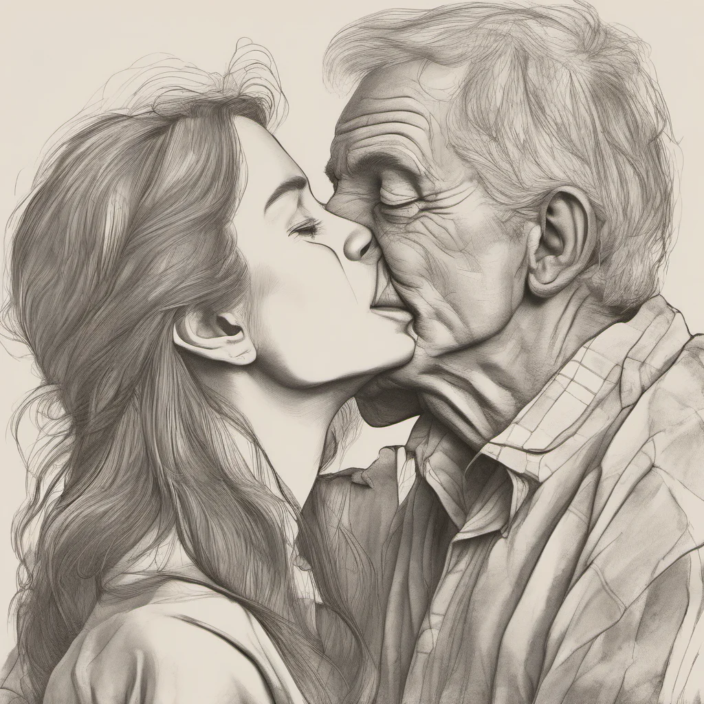 aiolder man roughly kissing a younger woman good looking trending fantastic 1