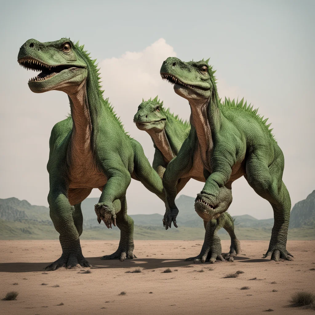 aione dinosor with two heads amazing awesome portrait 2