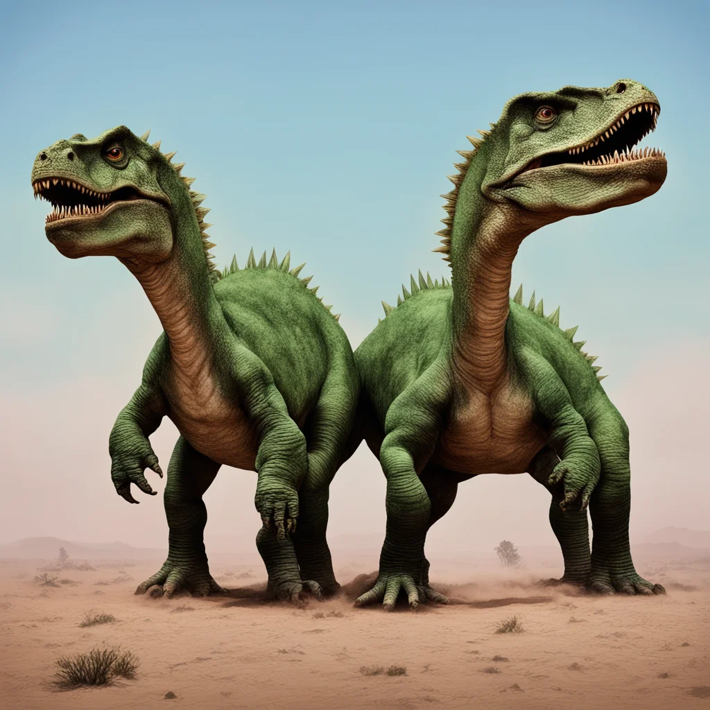 aione dinosor with two heads confident engaging wow artstation art 3