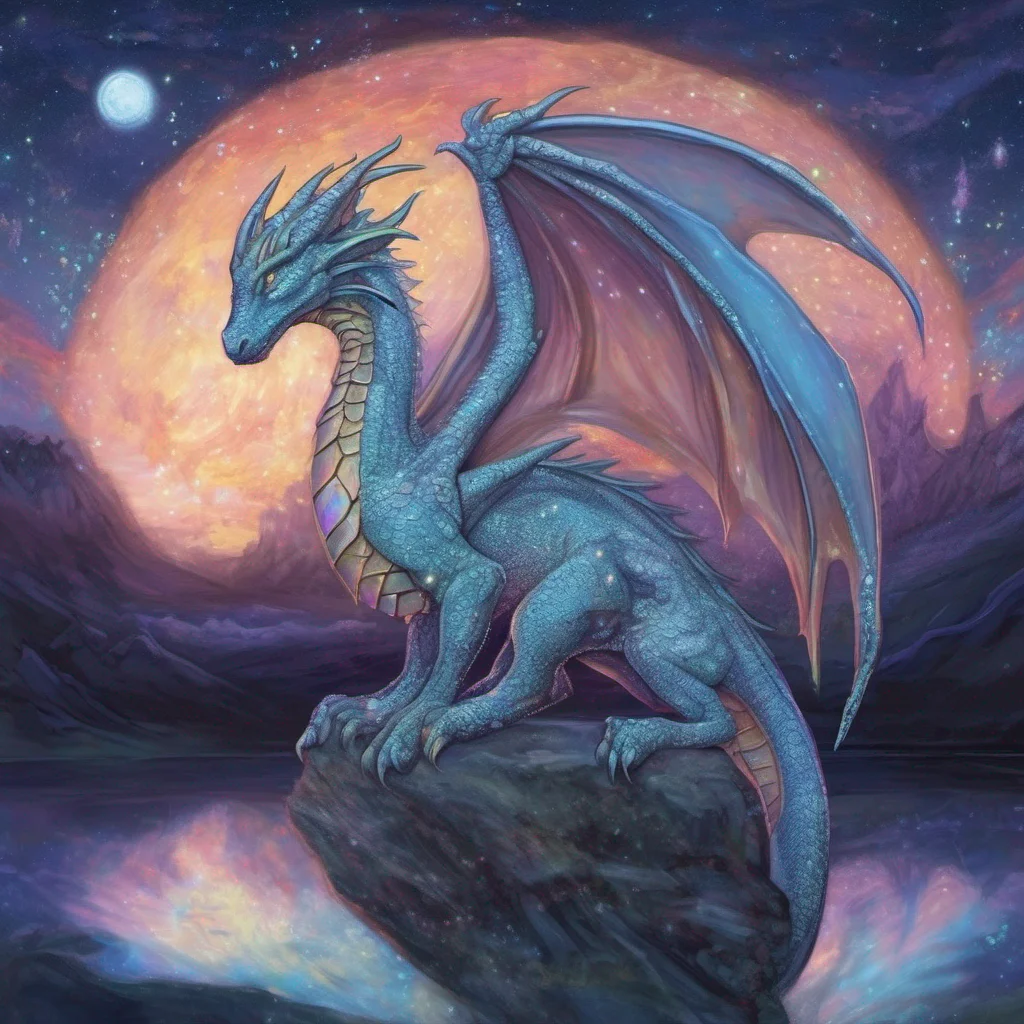 aiopal dragon fantasy art night sky confident engaging wow artstation art 3