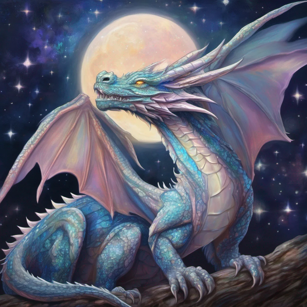opal dragon fantasy art night sky good looking trending fantastic 1