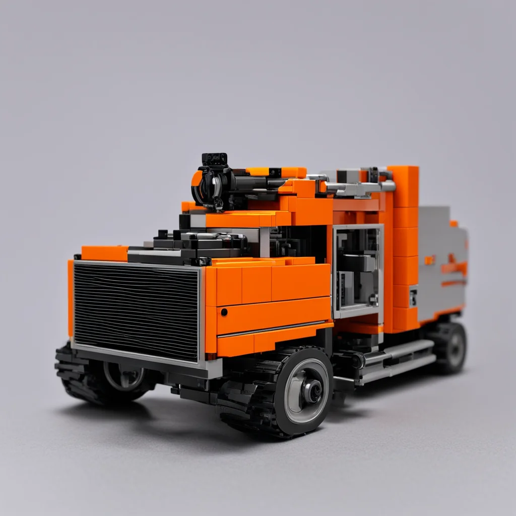 orange truck lego confident engaging wow artstation art 3