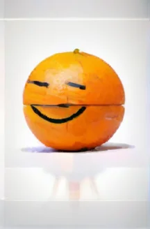 aiorange with a face%2C stern face%2C realistic%2C detailed