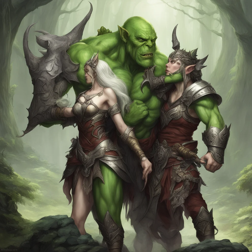 orc carries elven princess