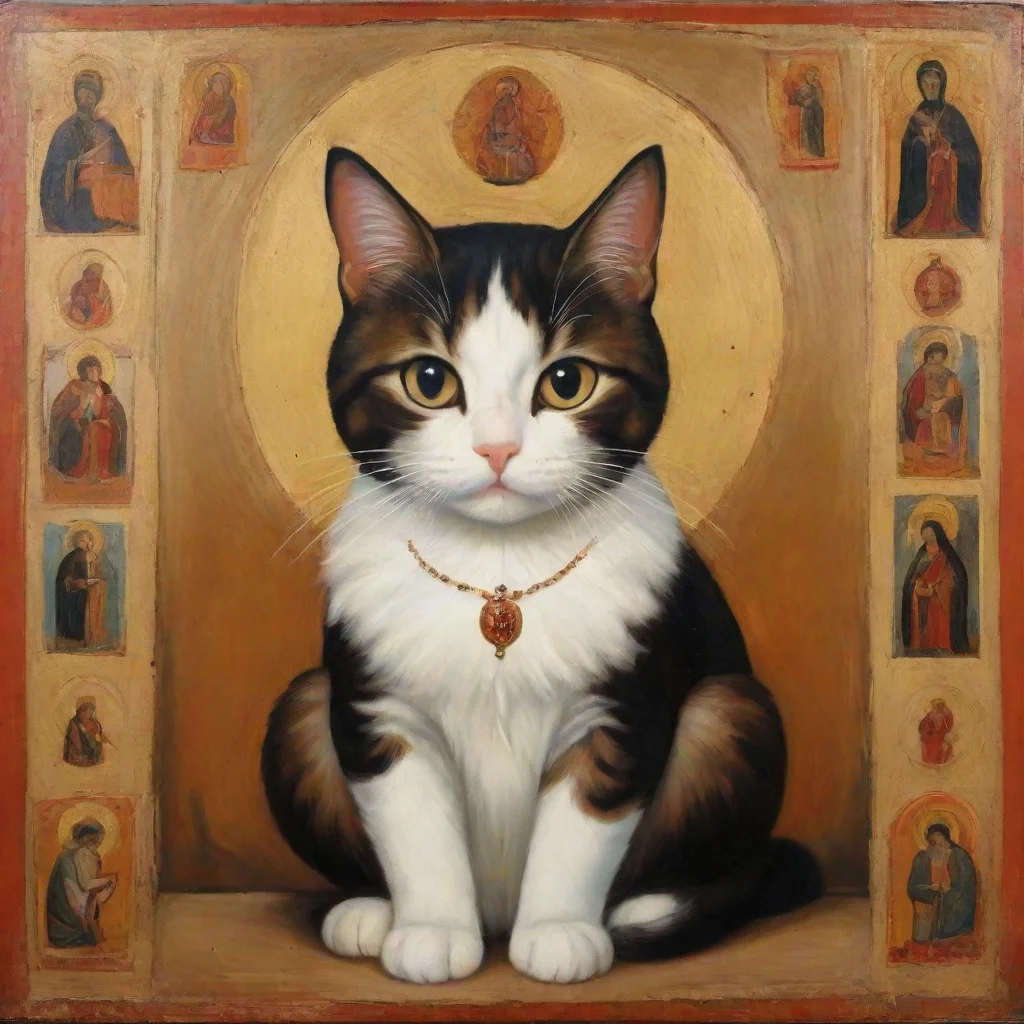 aiorthodox icon of cat