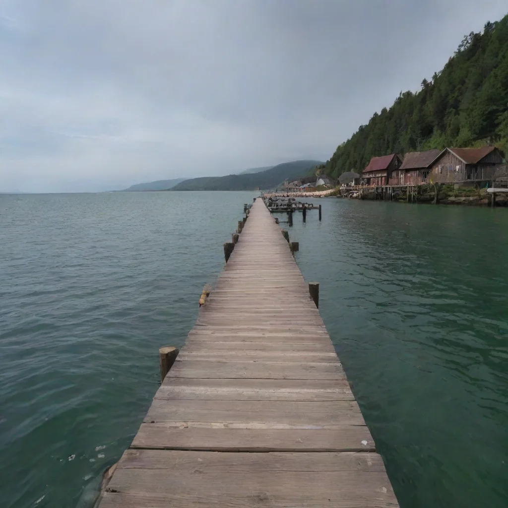 aiout at sea nearing a rundown wooden town%2C rundown dock shore hd