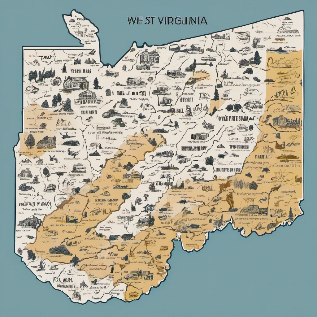 aioutline of the state of west virginia wanderer majestic digital art good looking trending fantastic 1