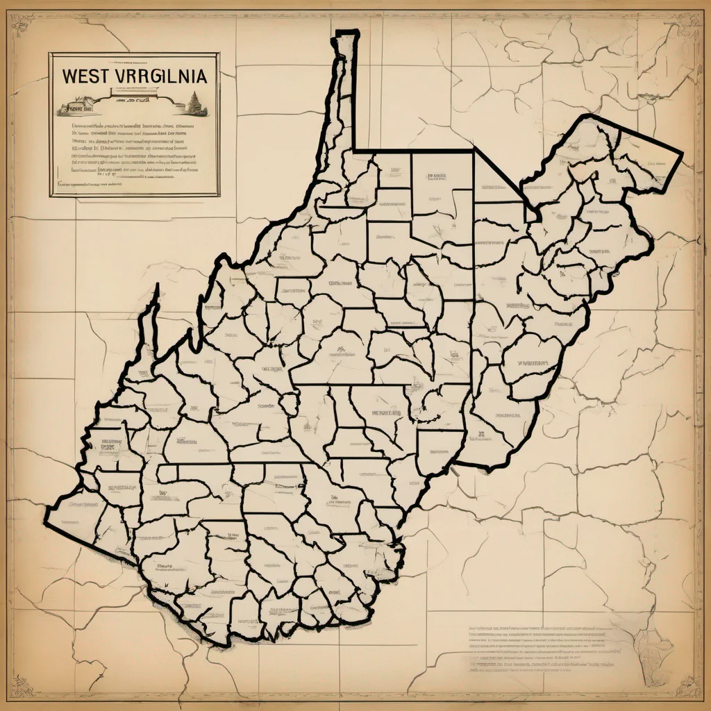 outline of the state of west virginia