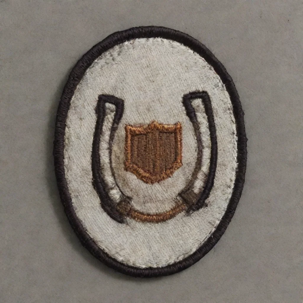 patch with horseshoe on it 