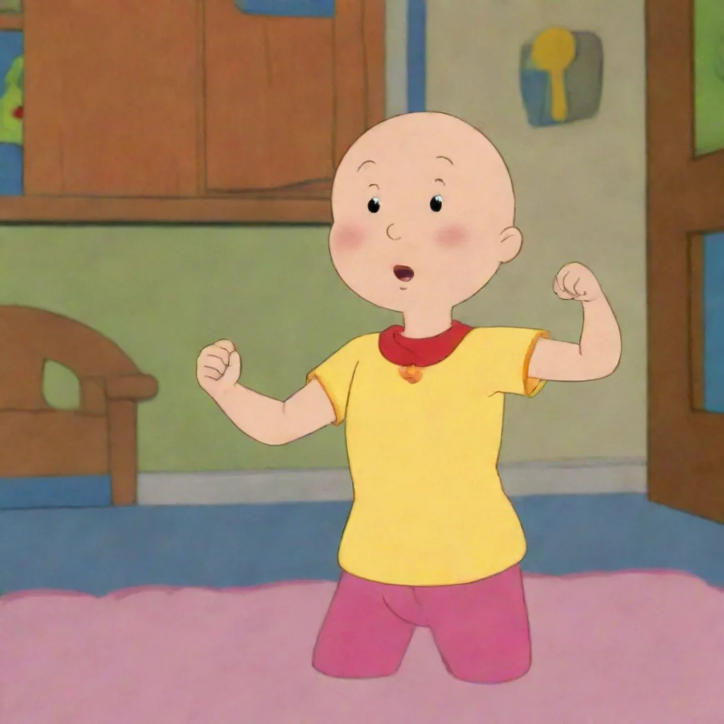 aipbs kids%3A caillou%27s mommy biceps flex