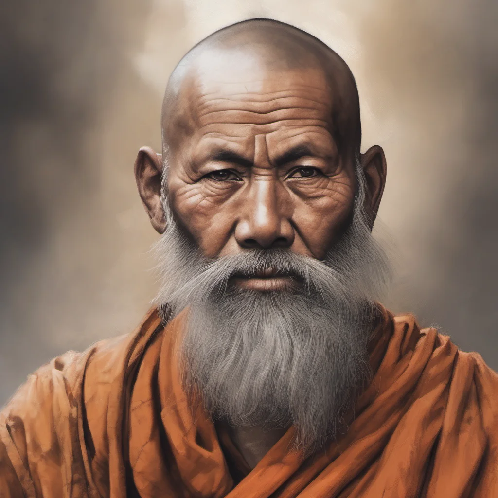 aipeaceful monk portrait friendly kind warrior free%2C trending