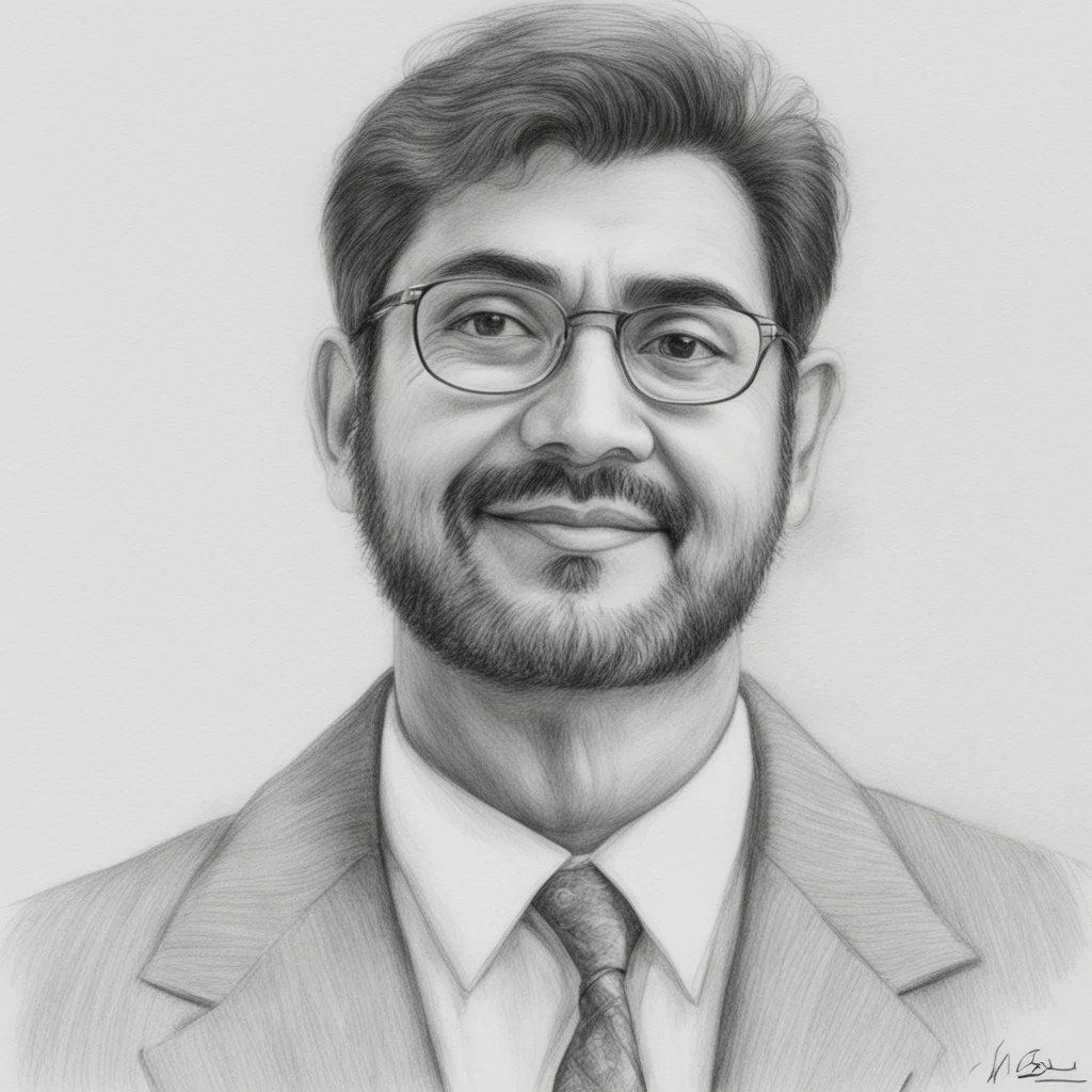 aipencil sketch of dr mobeen syed confident engaging wow artstation art 3