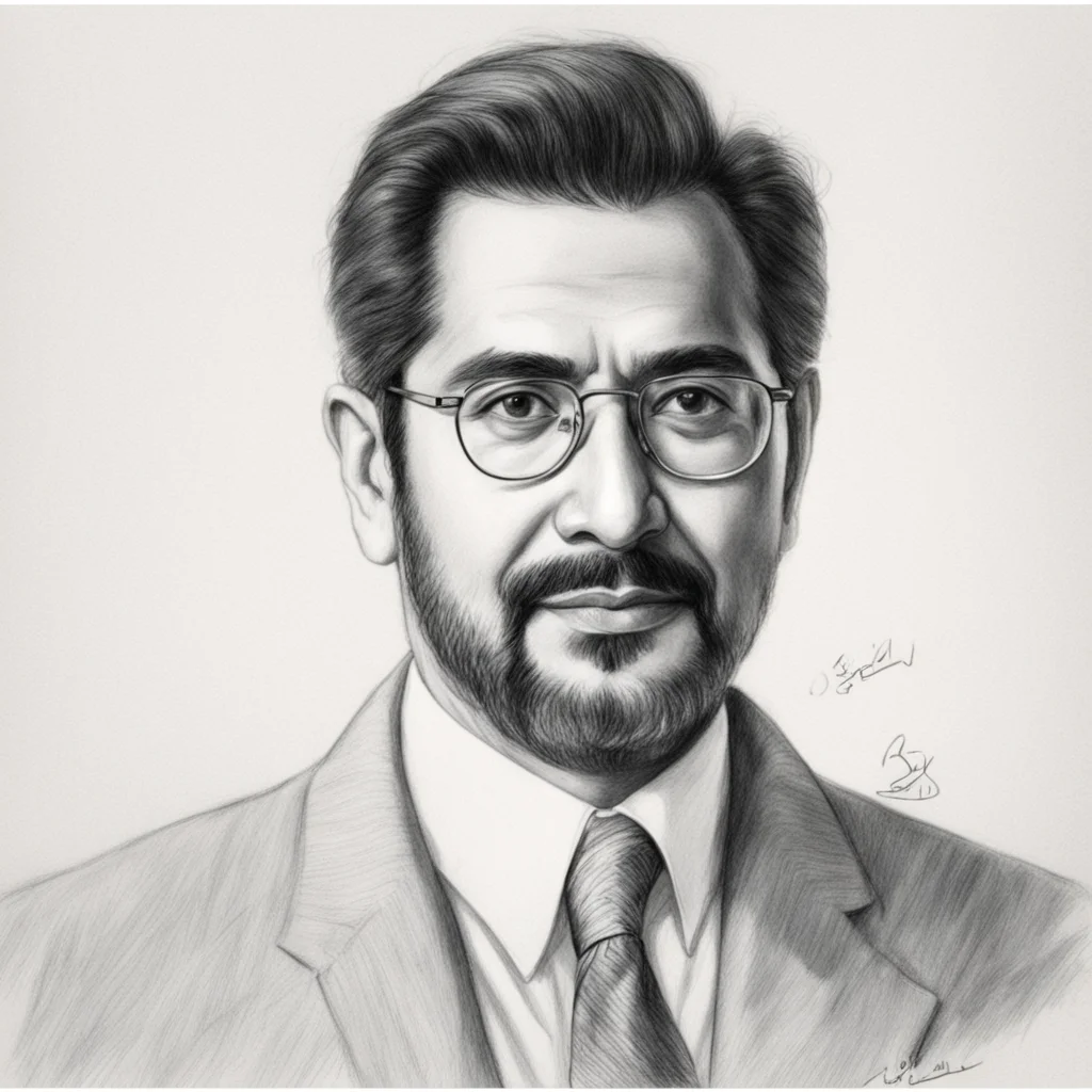 aipencil sketch of dr mobeen syed