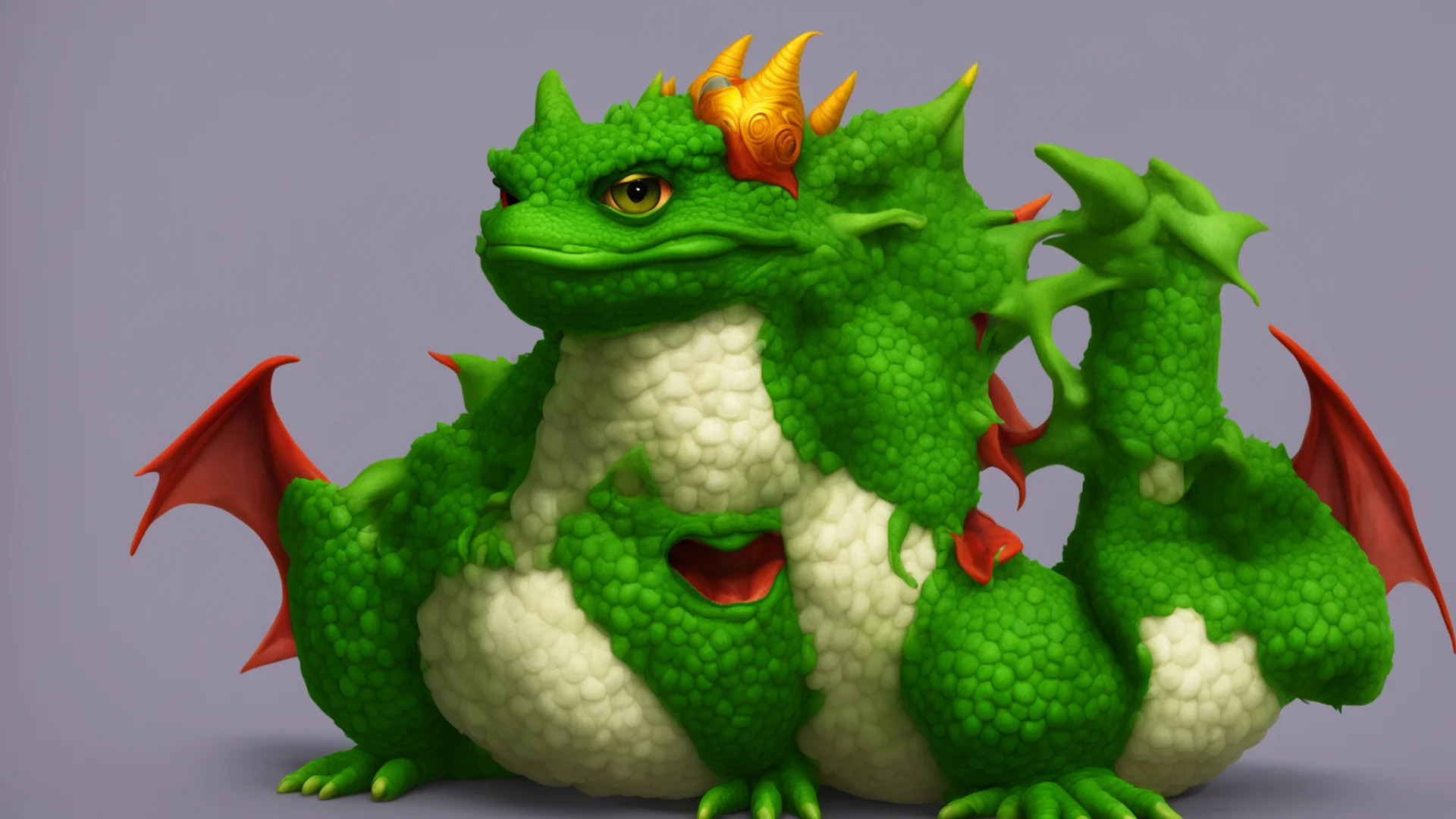 pepe the dragon king amazing awesome portrait 2 wide