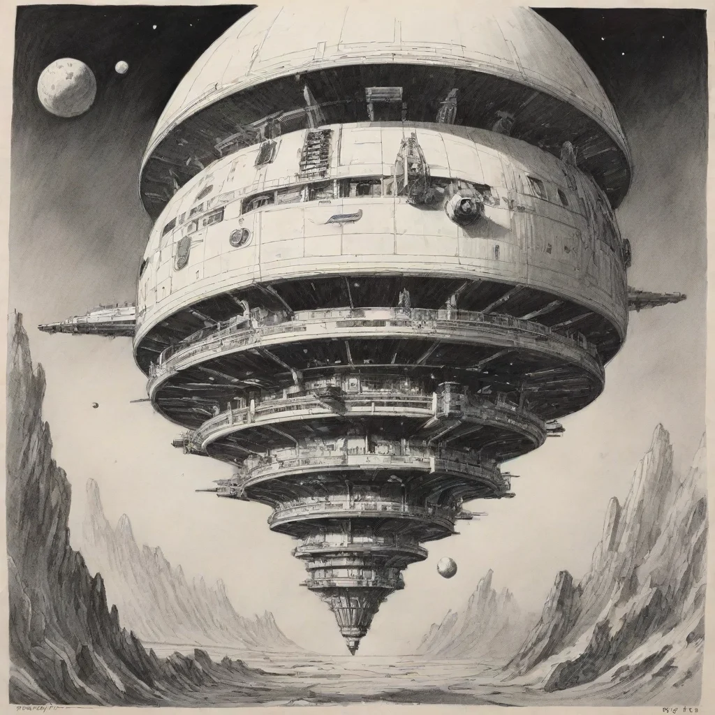 aiperry rhodan%2C space station%2C ink drawing
